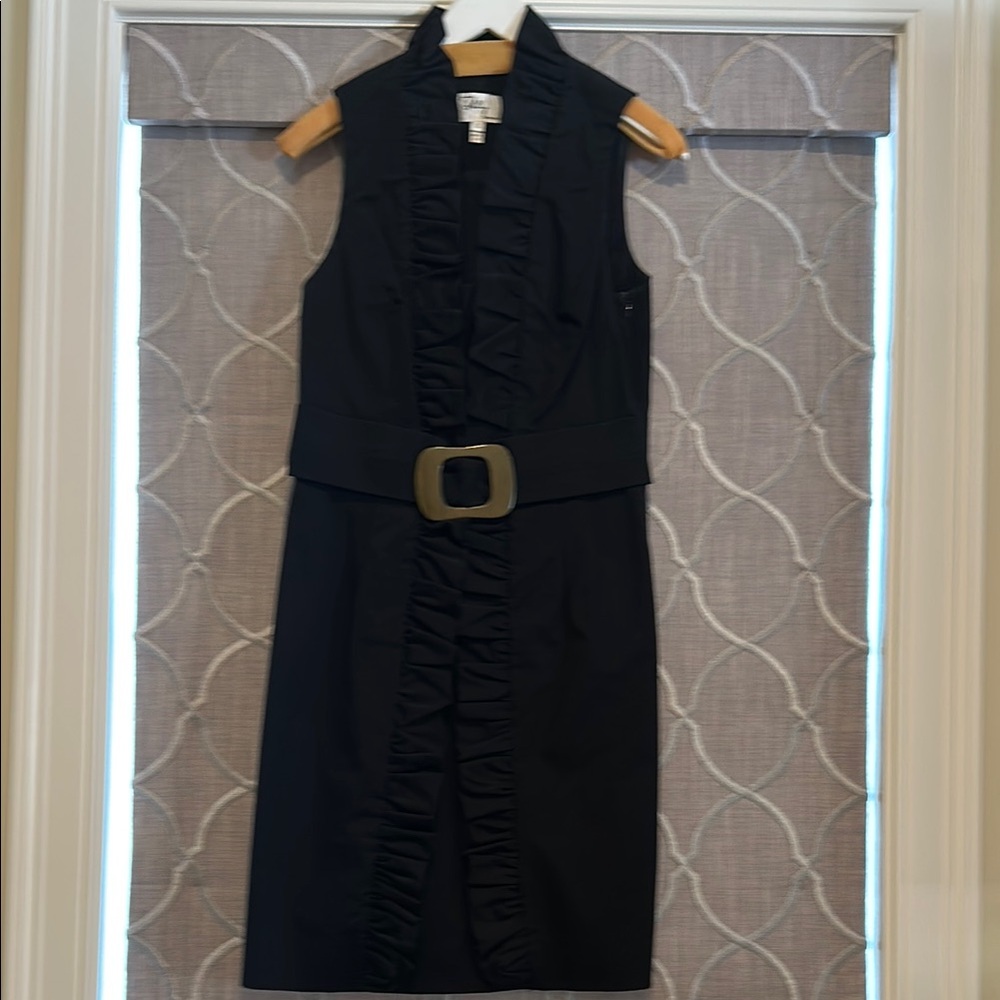 Black Sleeveless Halter Sheath Midi Dress